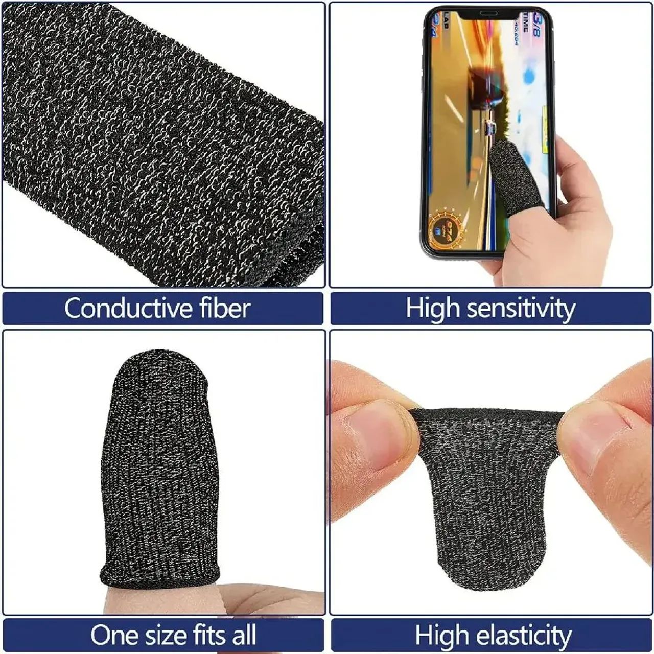 Luva de dedo gamer, capa anti deslizante para Celular  - Foto 3