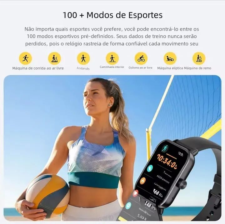 Smartwatch COLMI P81 Azul Relogio Inteligente Várias Funções  - Foto 5