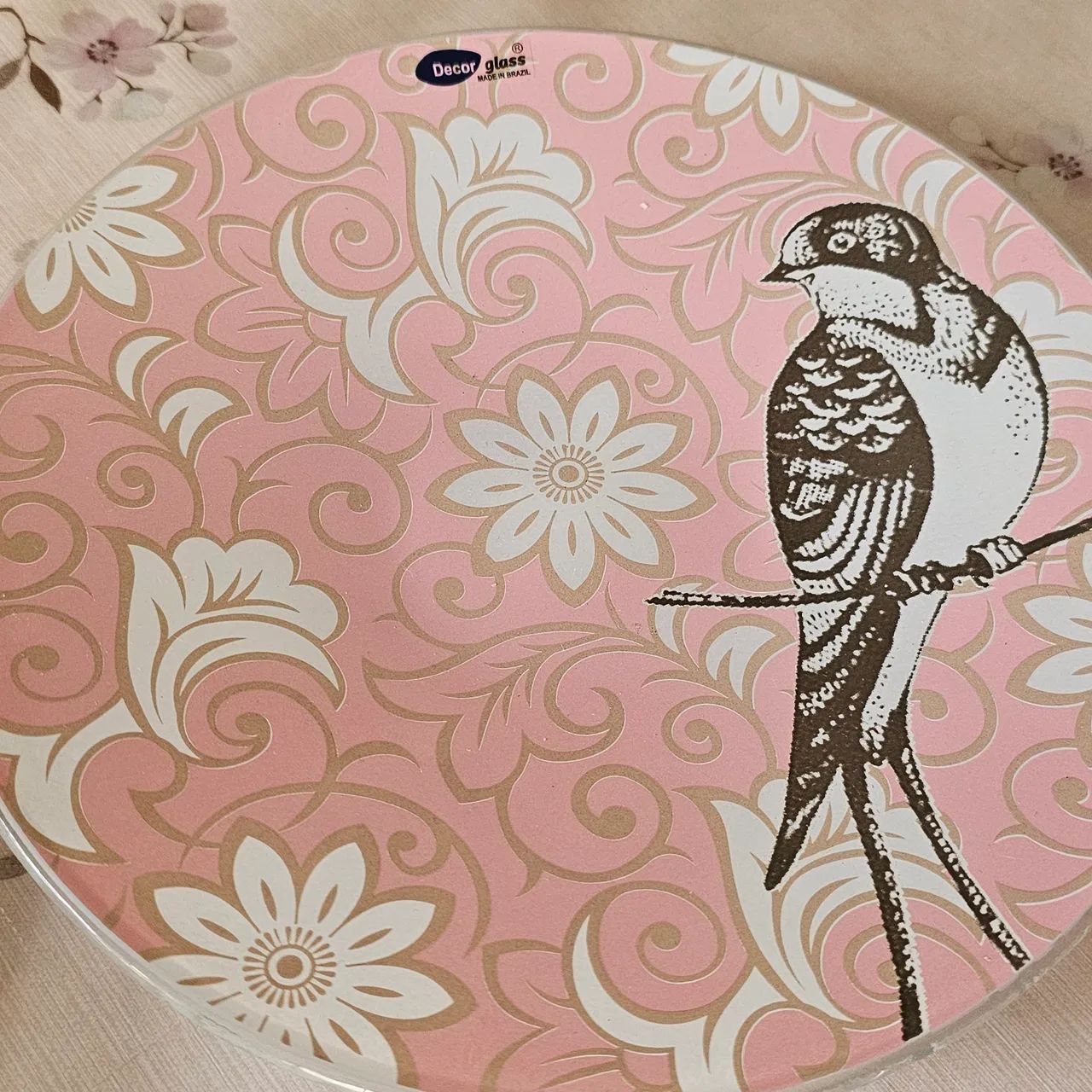 Pratos Decorativos com Estampa de Pássaros - Foto 4