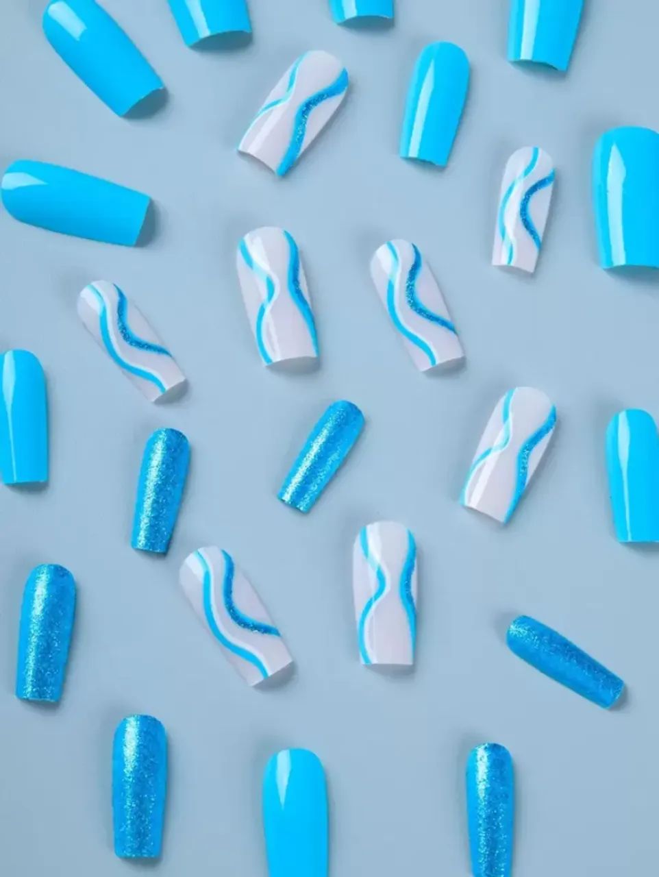 24 Peças de Unhas Postiças + Cola Transparente + Lixa de Unha - Foto 4