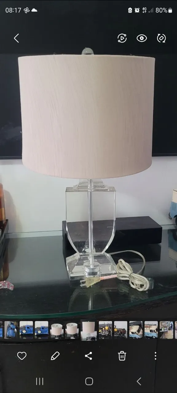 Abajur de cristal elegante