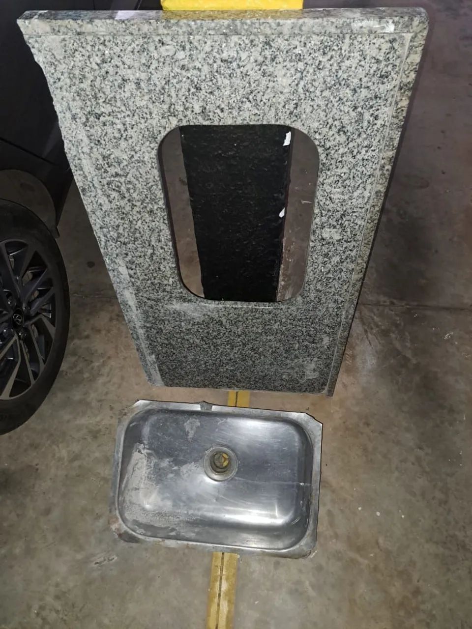 Pia de granito, Cuba inox - Foto 2