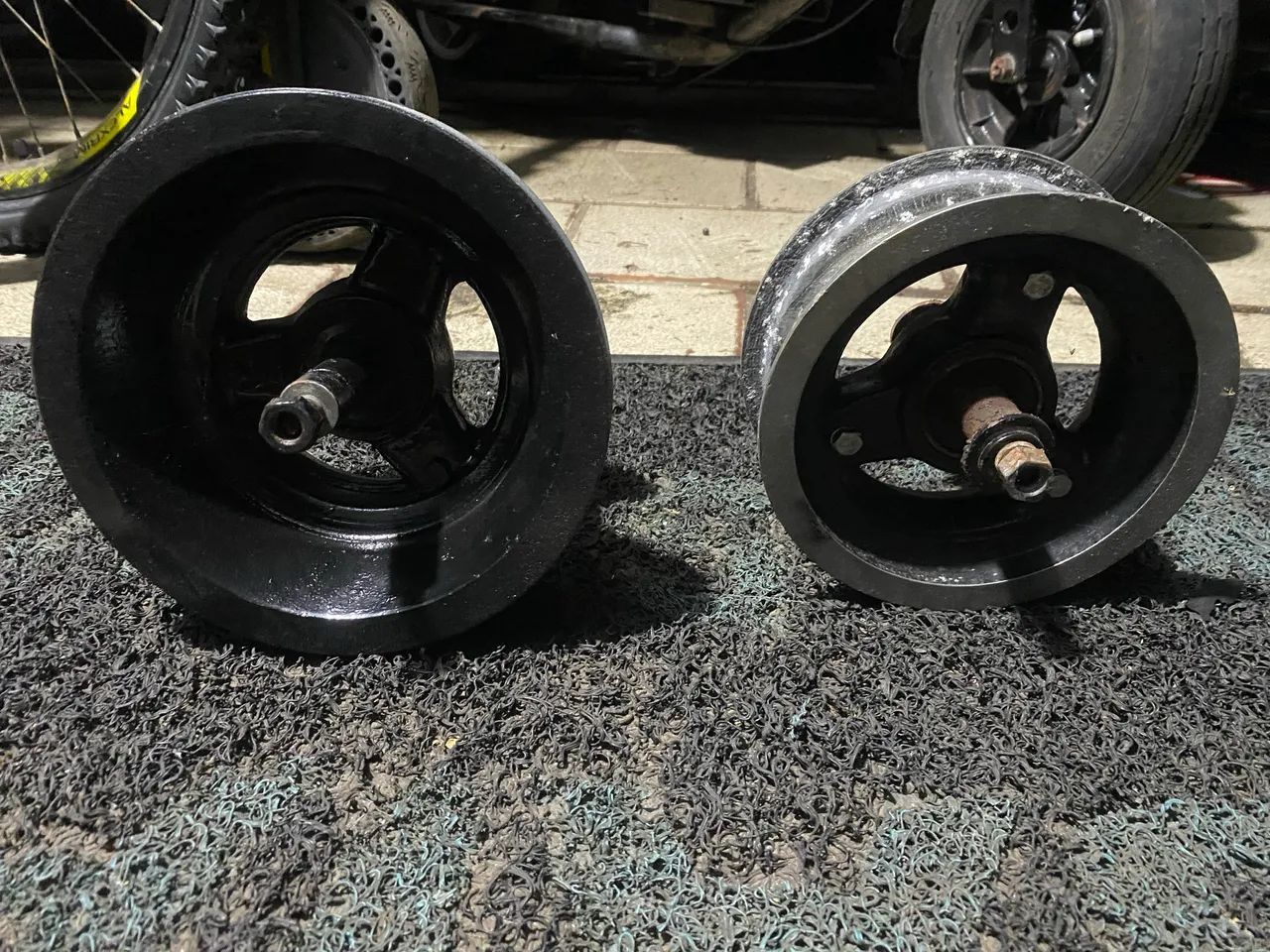 Par de rodos de alumínio para walkmachine 