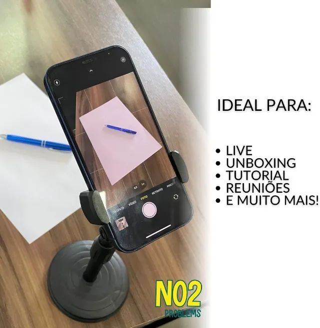 Suporte de Mesa Para Celular 360 graus Ajustável Articulado NO2PROBLEMS Universal - Foto 2