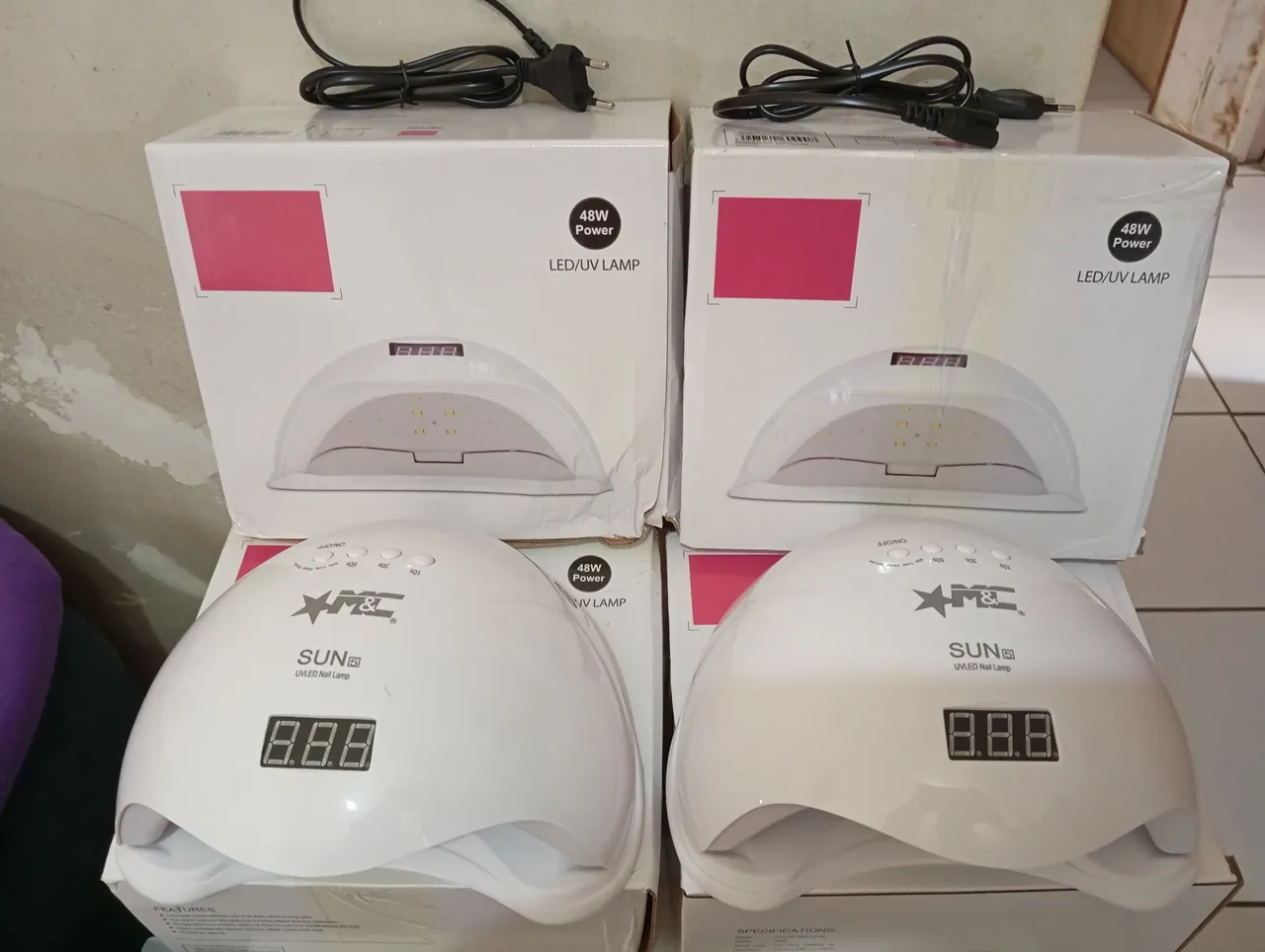 Cabine Led's SUN 5 OU Sugagor Nail Digital 48w Bivolt Sun Unhas Gel Acríge