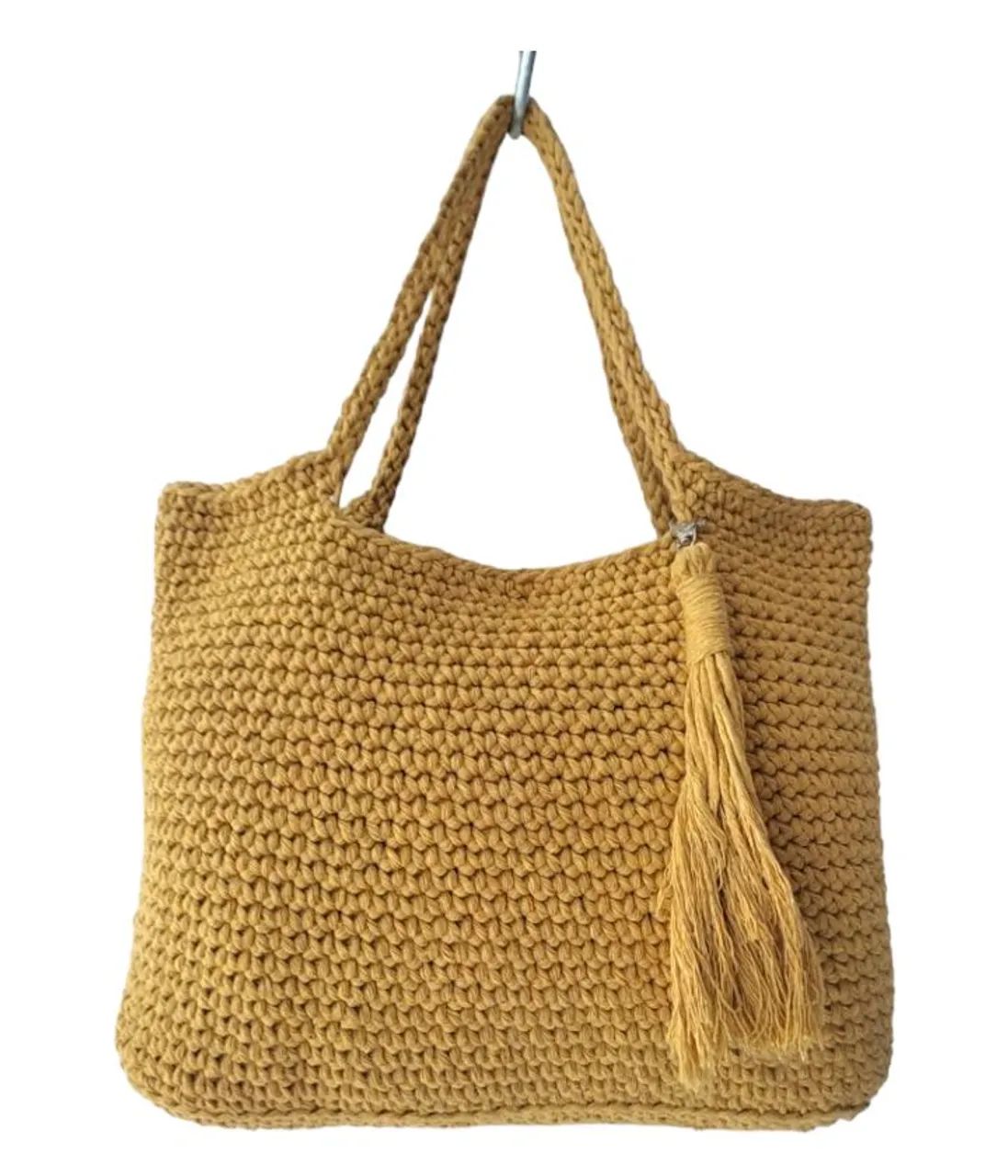 Bolsa de ombro em crochê barbante  - Foto 2