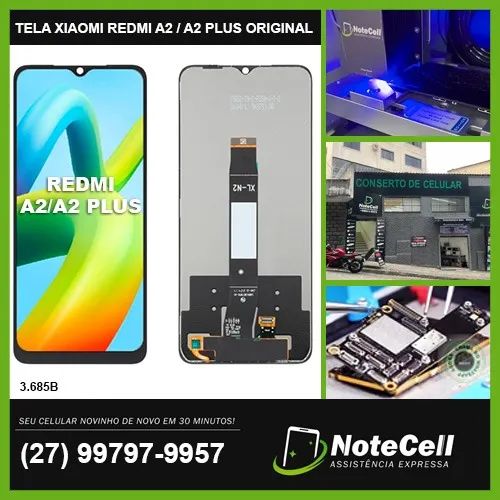 Tela Display Para Xiaomi Redmi A2/A2 Plus Original 3.685b - Instalação Expressa