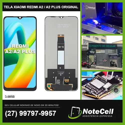 Tela Display Para Xiaomi Redmi A2/A2 Plus Original 3.685b - Instalação Expressa