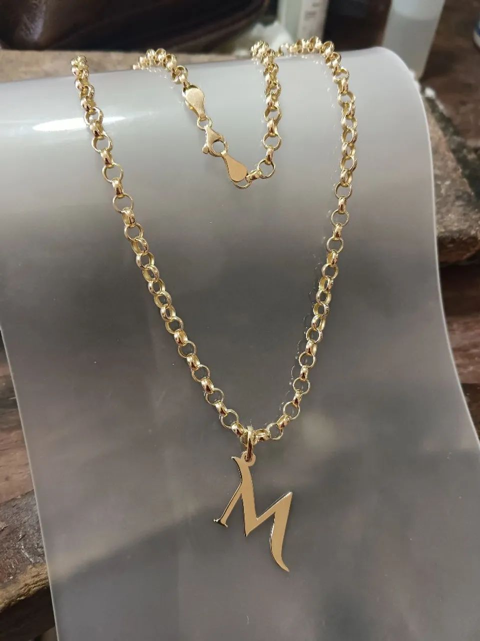 Colar de elo português em ouro 18k (750)