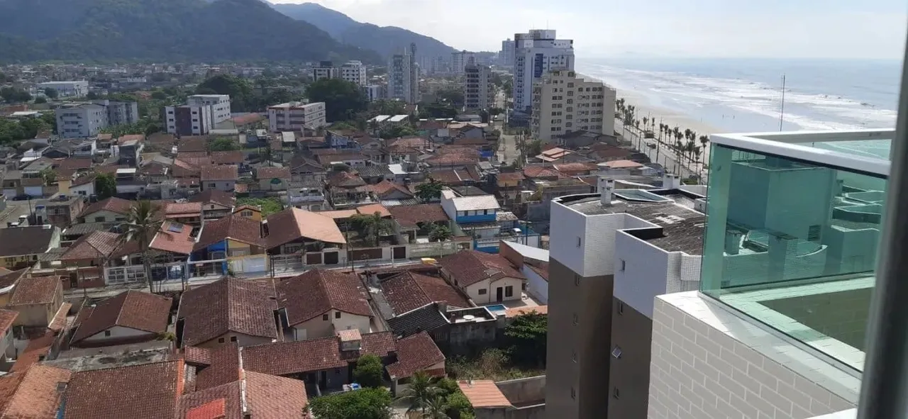Apartamento com vista lateral para o mar à venda - Vila Dianópolis - Mongaguá - SP
