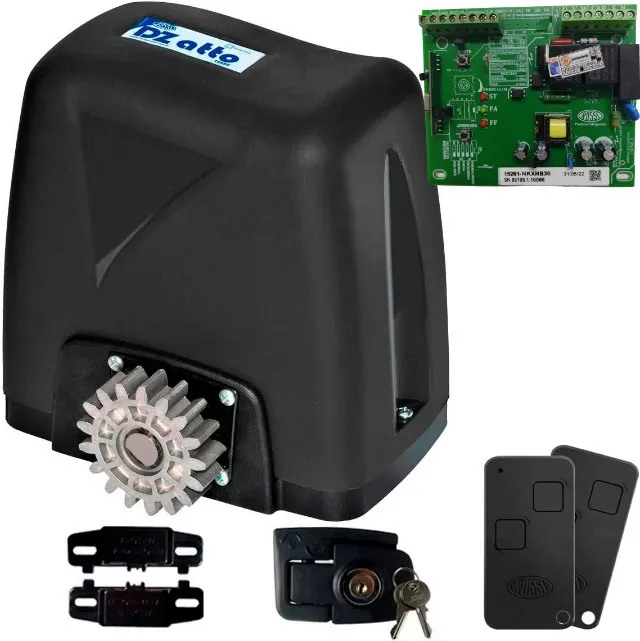 Kit Motor de Portão Eletrônico Rossi DZ Atto Turbo 350Kg Automatizador Automático