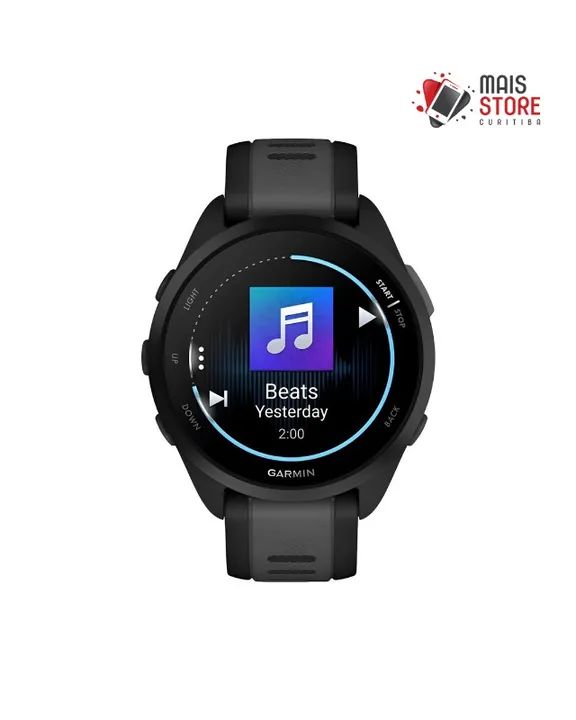 Relógio Garmin Forerunner 165 Music- Black/Slate Gray -010-02863-30 (Novo/Lacrado) - Foto 3