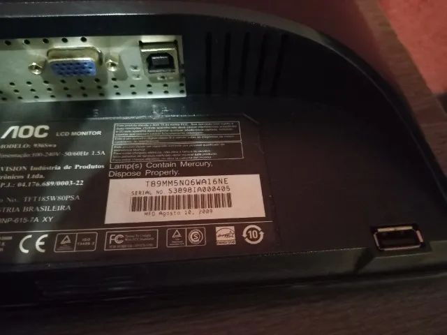 Monitor AOC 936SWA 18,5' com Áudio - Foto 5