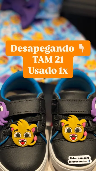 Tênis Infantil com Enfeites Divertidos