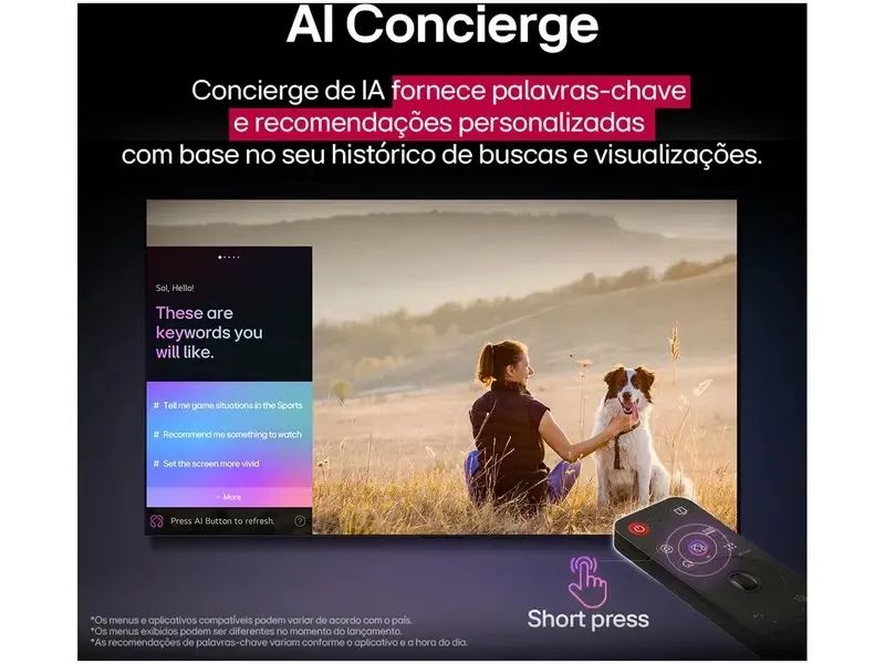 Smart TV 50" LG 4K Ultra HD 50UA8550PSA webOS 25 AI Processor 4K Gen8 com Alexa 3 HDMI - Foto 5