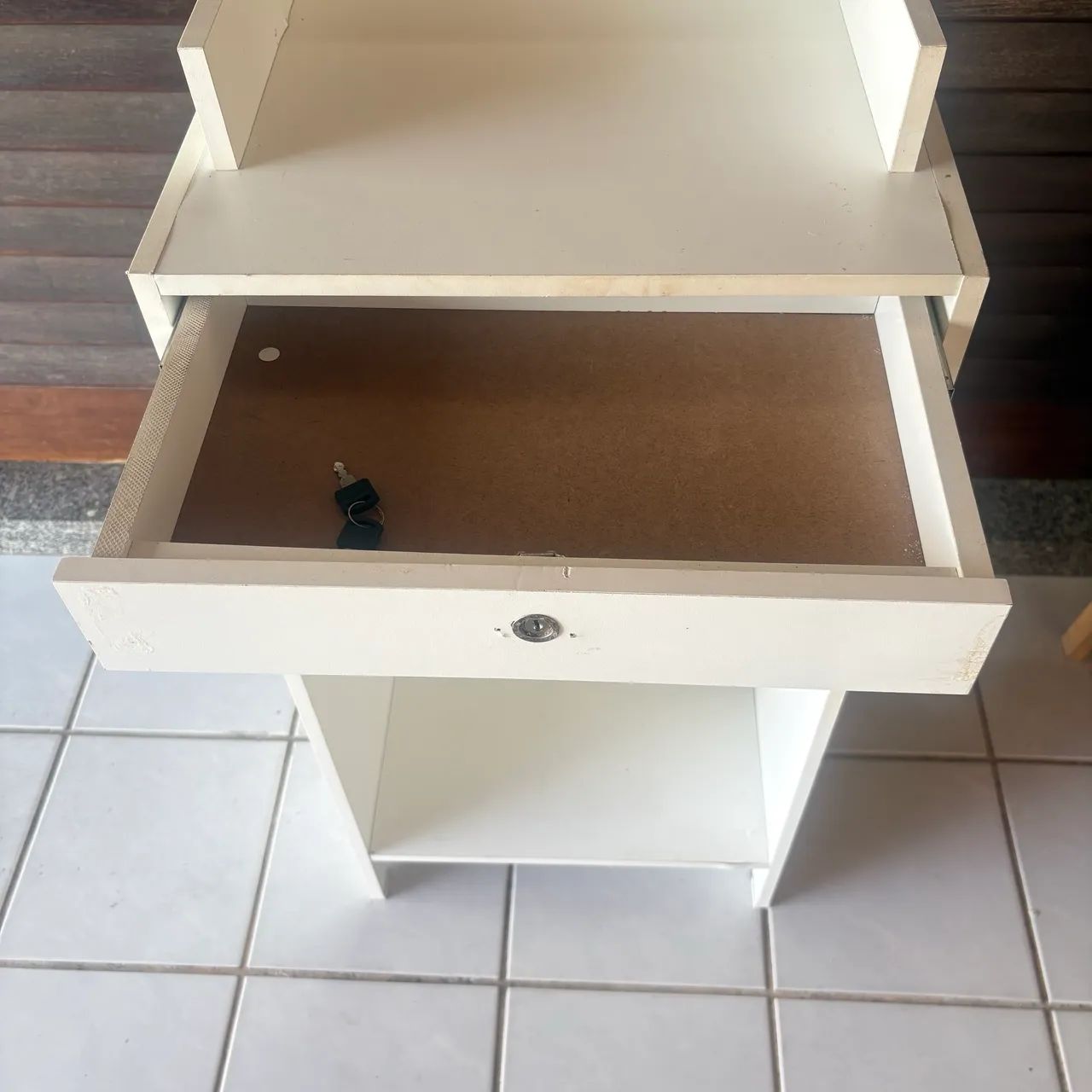 Balcão Caixa Com Gaveta Lojas E Comércios 100% Mdf Branco Desmontado 