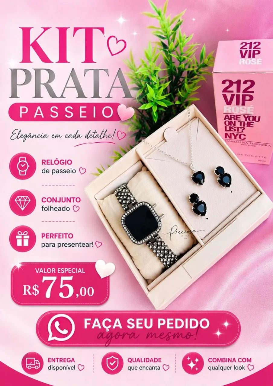 Kit de relógio feminino 