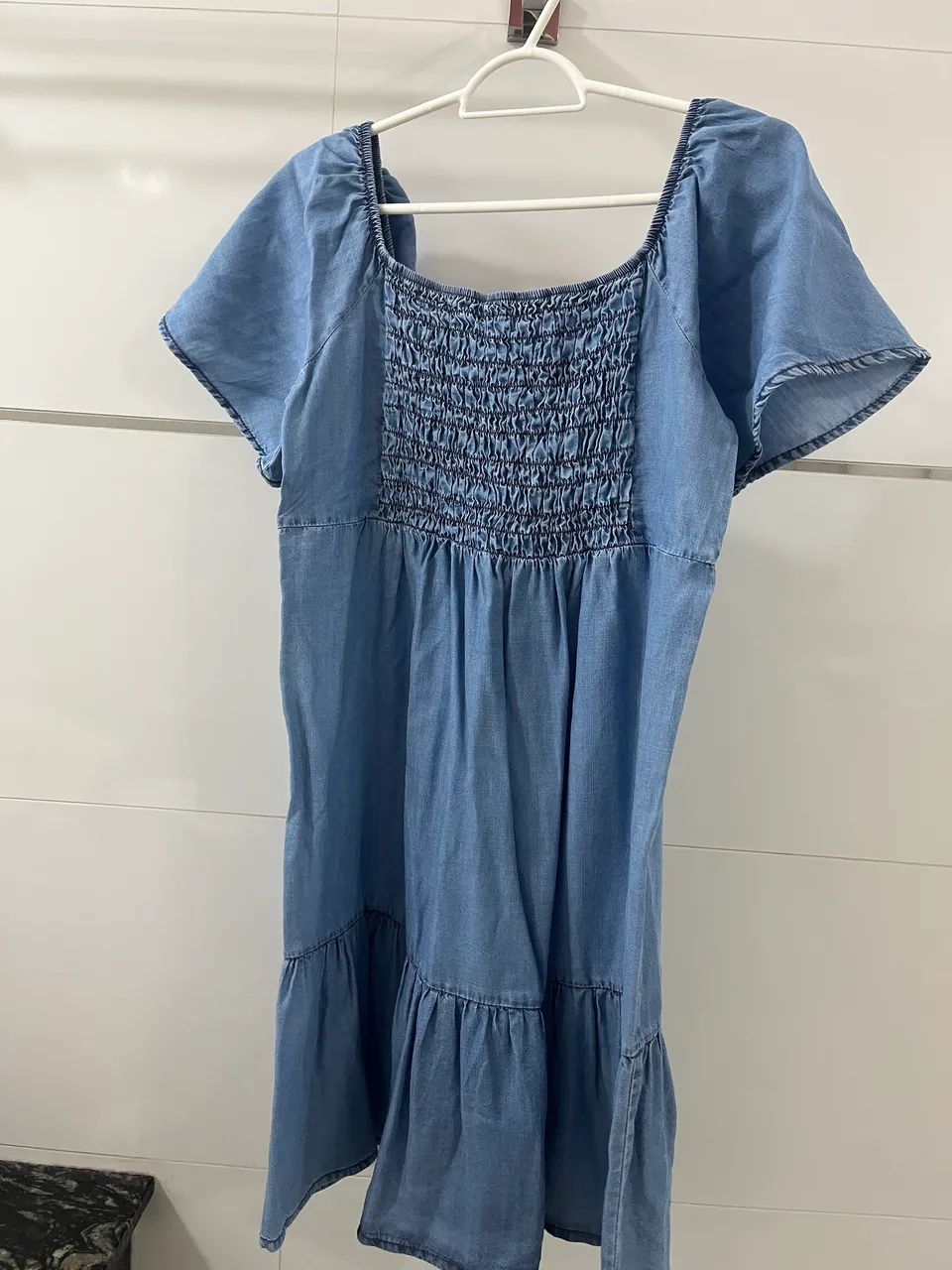 Vestido Jeans com lastex - Foto 2