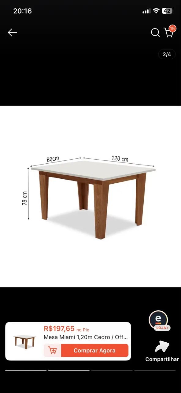 VENDO MESA NOVA LACRADA - Foto 2