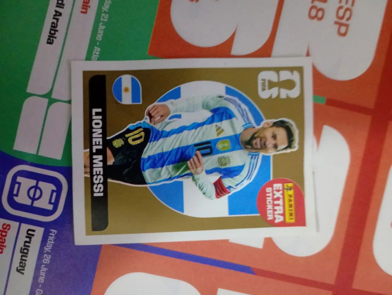 Figurinha do Messi Gold 2026