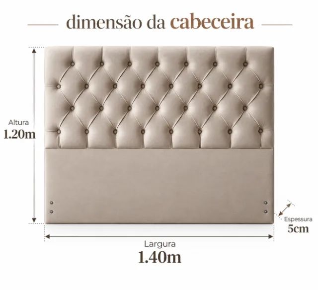 Cabeceira de cama Com Capitone - Foto 3