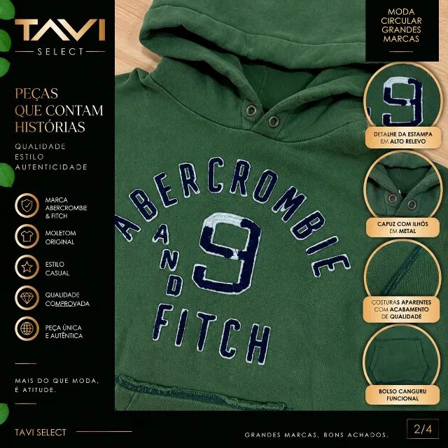 Abercrombie & Fitch - Moletom com Capuz - Foto 3