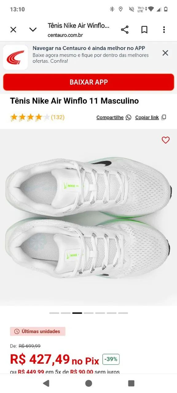 Tênis Nike Winflo 11 Masculino Corrida - Foto 3