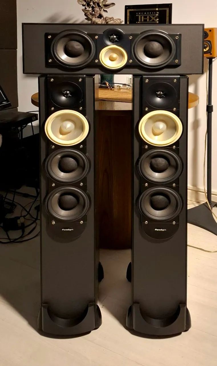 CAIXAS TRIO 3.0 TORRES PARADIGM MONITOR 7 .V6 + CC190 130 A 180W
