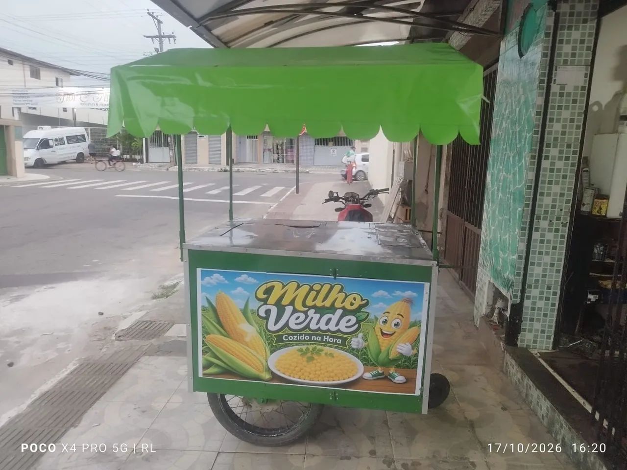 Carrinho de milho verde
