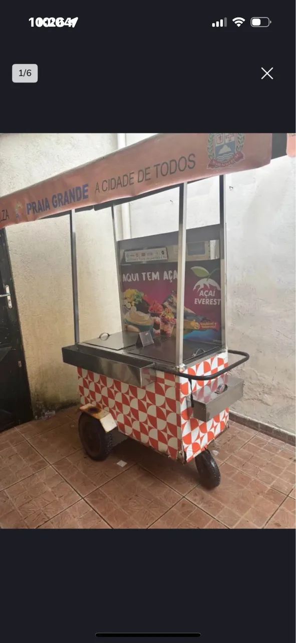 Carrinho de açaí com 2 freezer