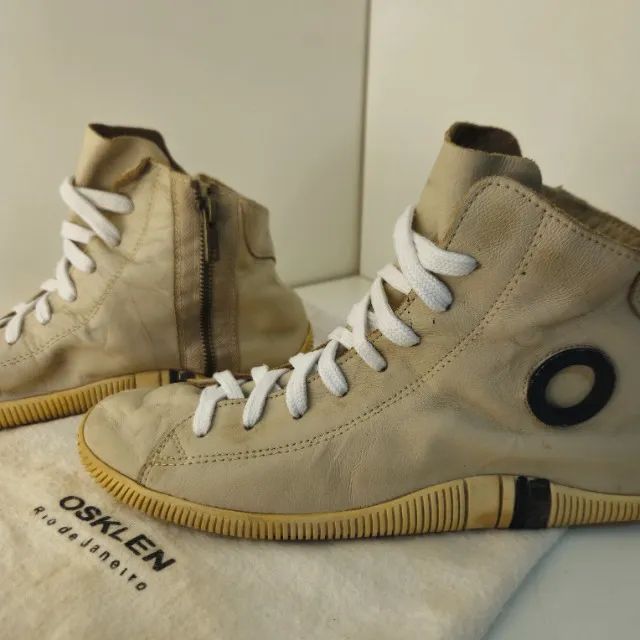 Tênis Osklen Cano Alto Arpoador Soft Bege 37