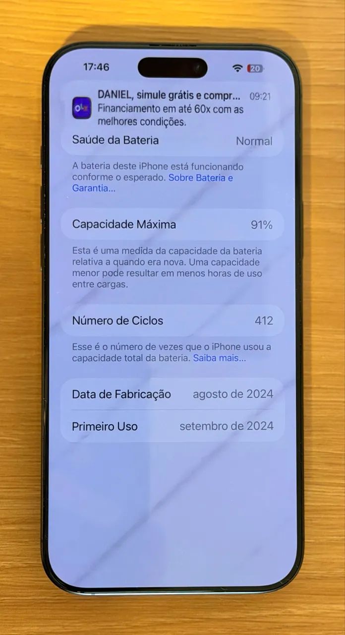 iPhone 16 Pro Max Titânio Preto - Impecável  - Foto 5