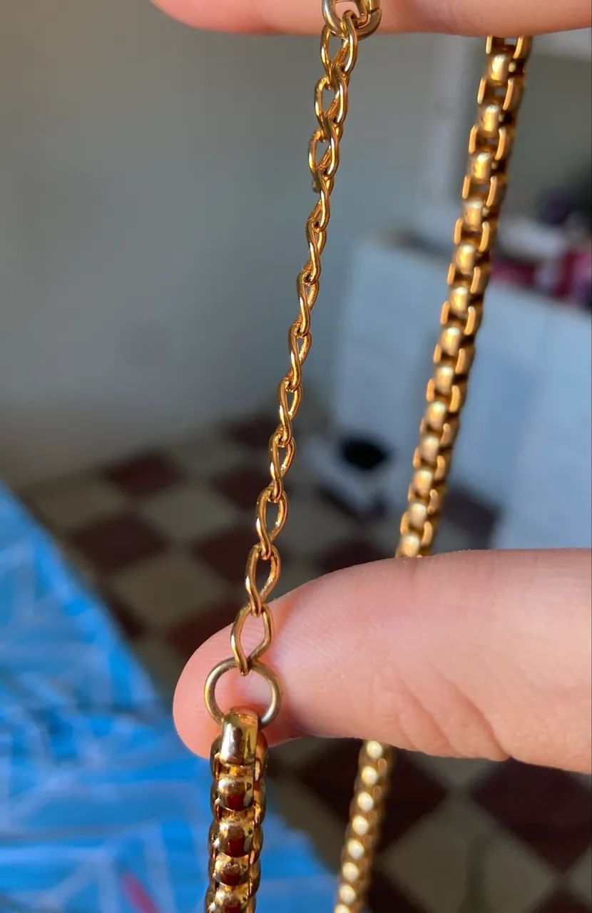 Colar Banhado a Ouro - Pingente Dupla Face Olho Grego e Mandala - Foto 3