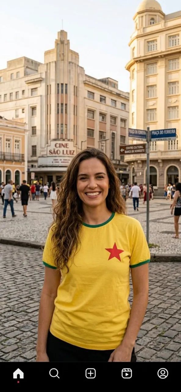 Camisa Amarela Estrela vermelha 