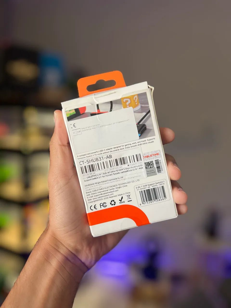 Dock portátil + hub 3 in 1 Nintendo Switch Cabletime - Foto 2