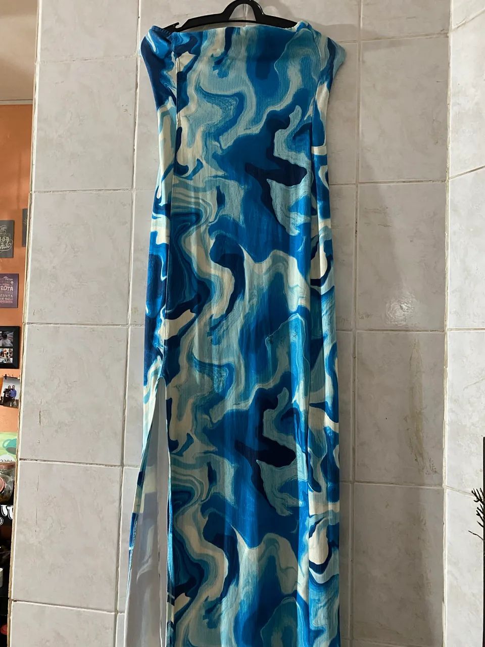 Vestido longo tomara que caia