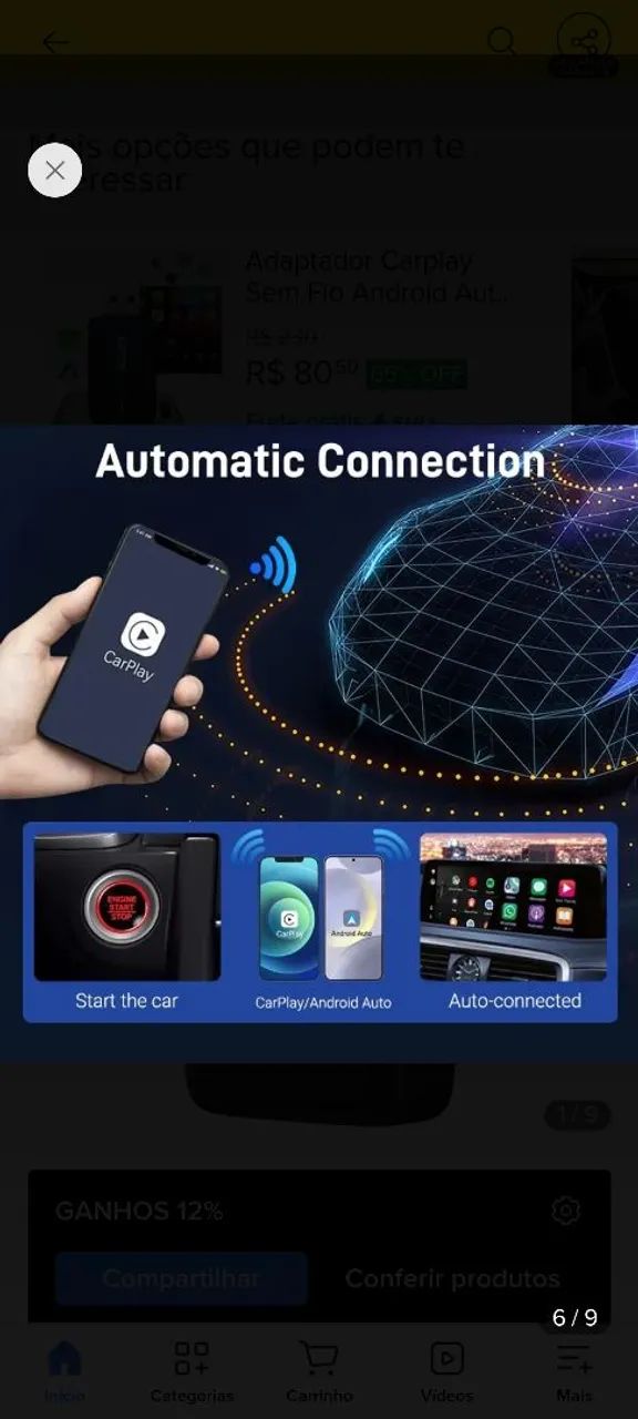 Adaptador Xuda Carplay Android Auto - Foto 5