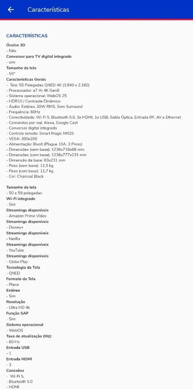 Smart Tv LG Qned 55 polegadas 4K Bluetooth  - Foto 4