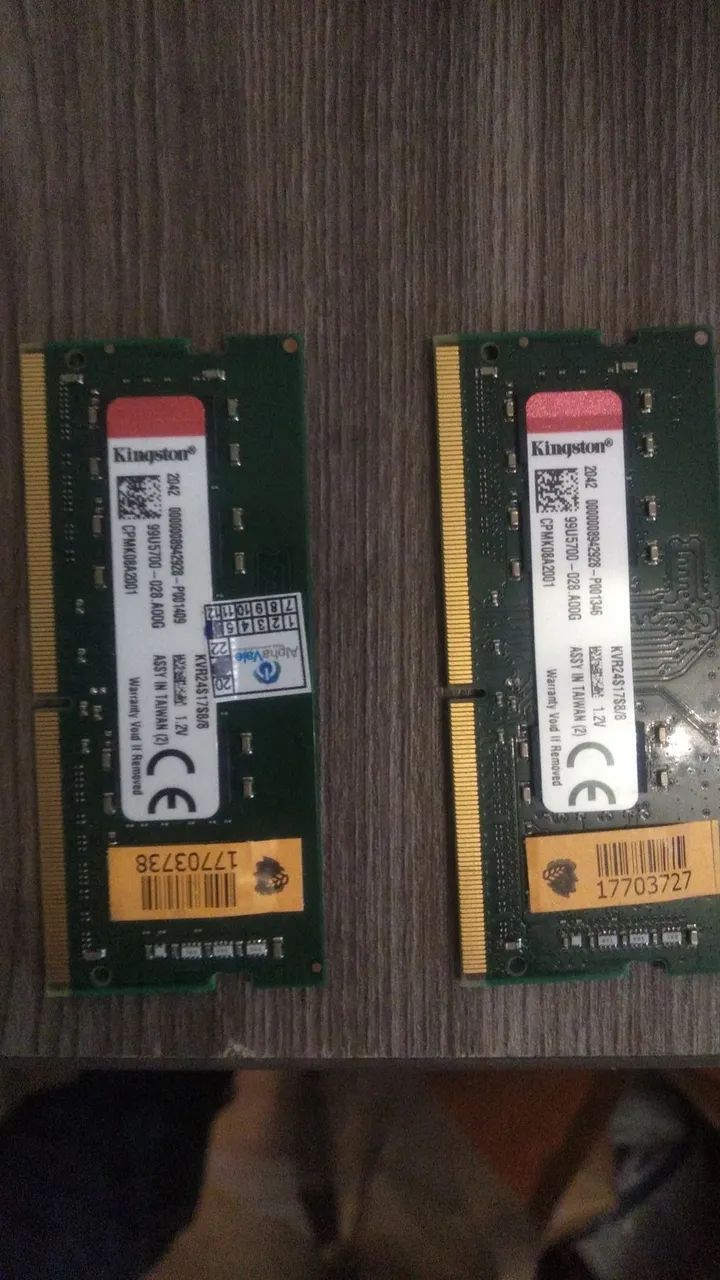Memória ram 8gb ddr4