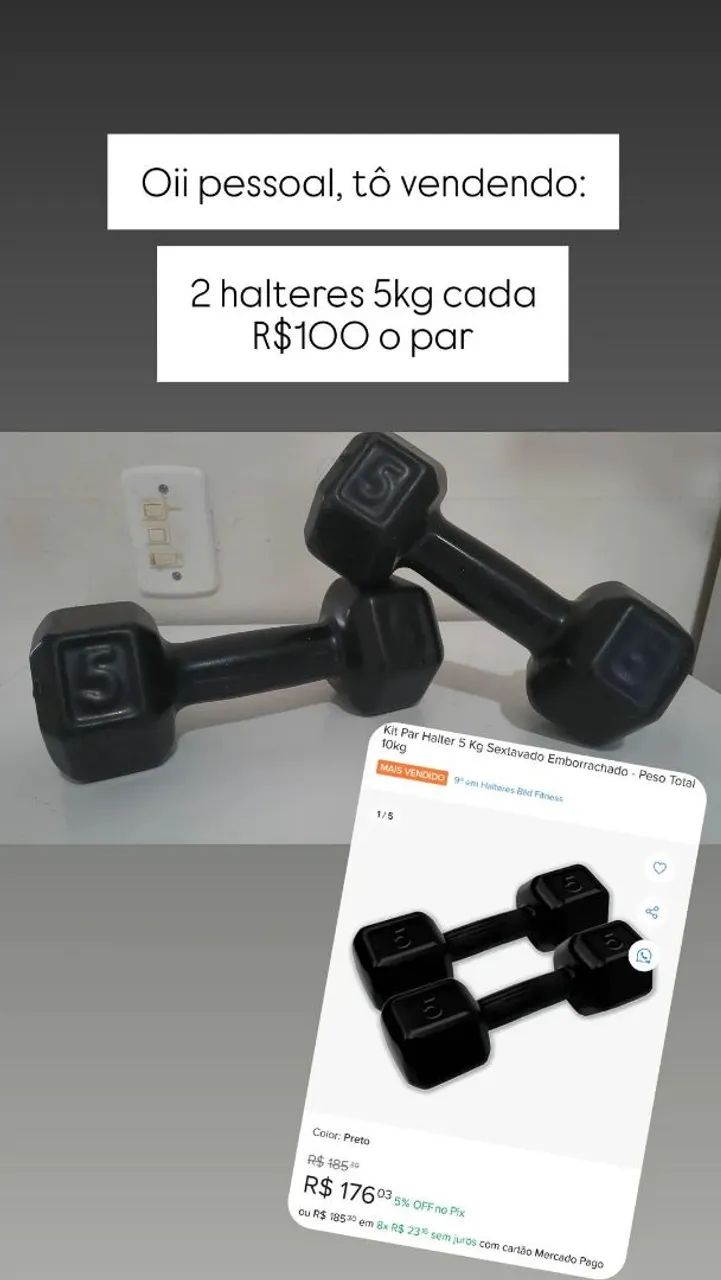 Halteres musculação 