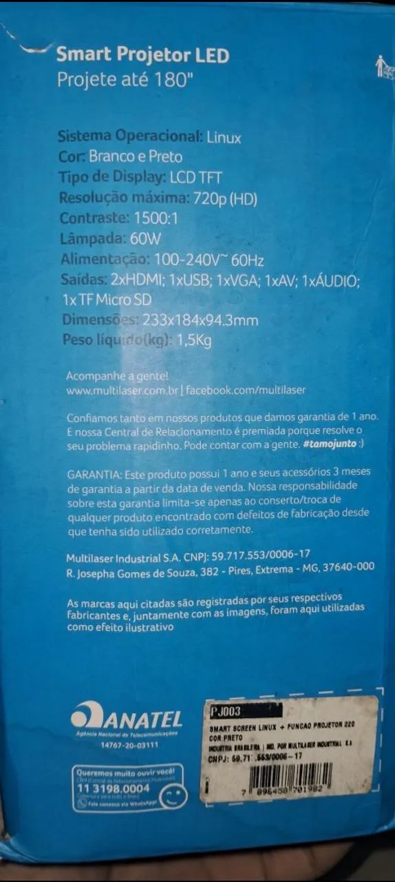 PROJETOR MULTILASER SMART SCREEN P - Foto 5