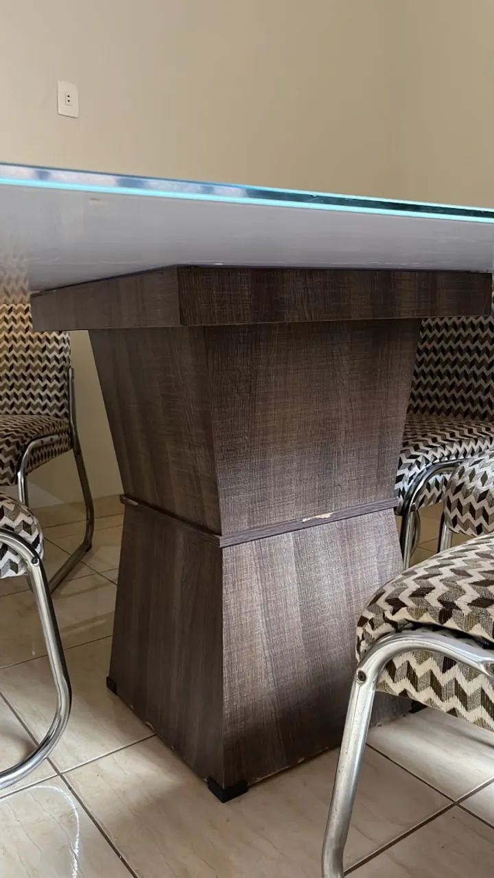 Mesa 8 lugares em vidro temperado - Foto 5