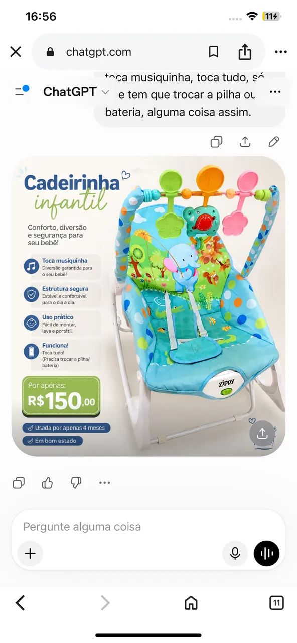 Cadeirinha infantil  - Foto 3