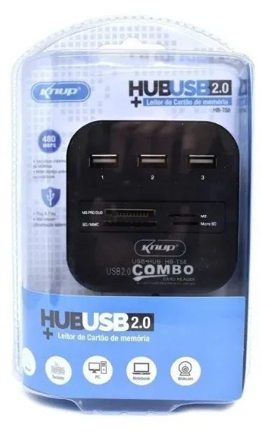Hub Usb leitor KUP HB-T58 480Mbps - Foto 2