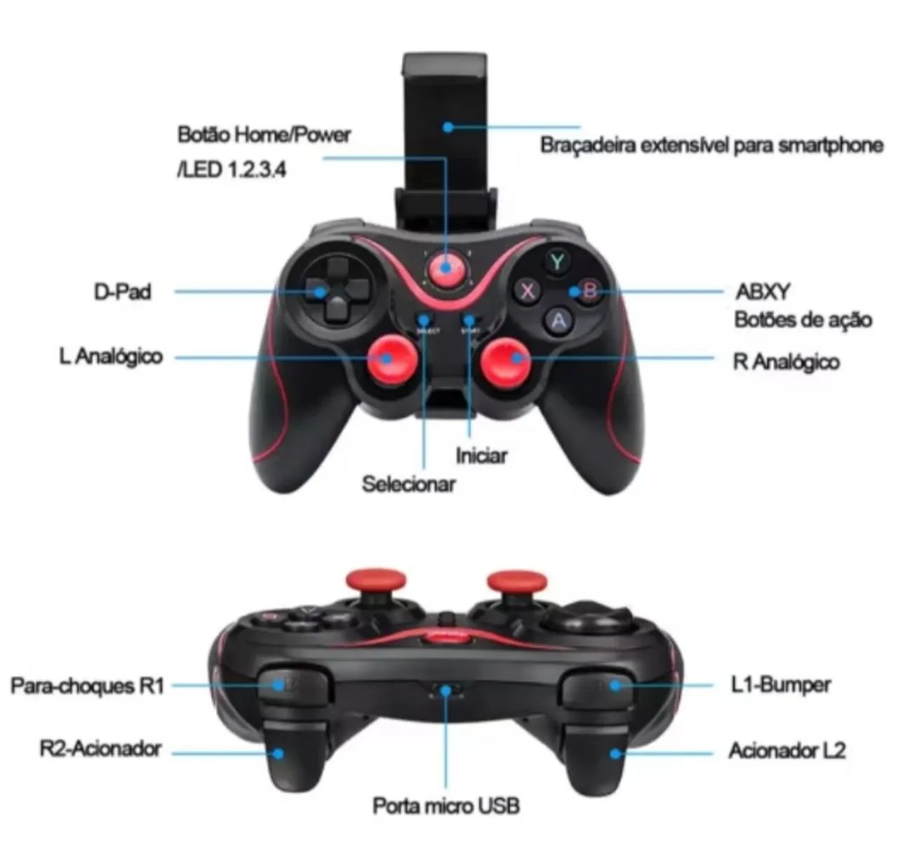 Controle joystick  bluetooth  - Foto 4