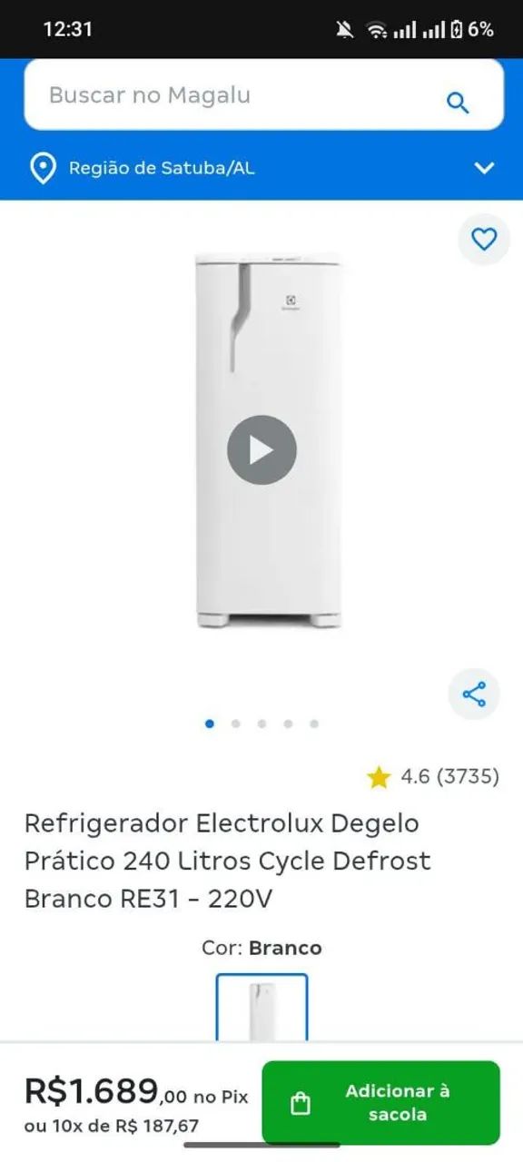 VENDO GELADEIRA ELECTROLUX, ESTADO DE ZERA!