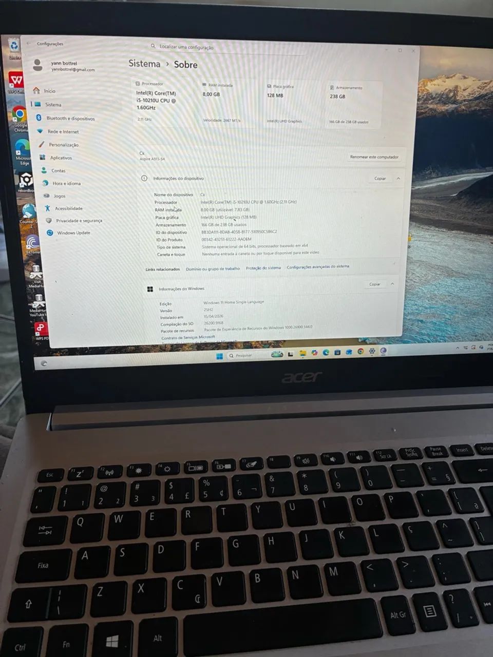 Noebook acer i5-10 geração  - Foto 4