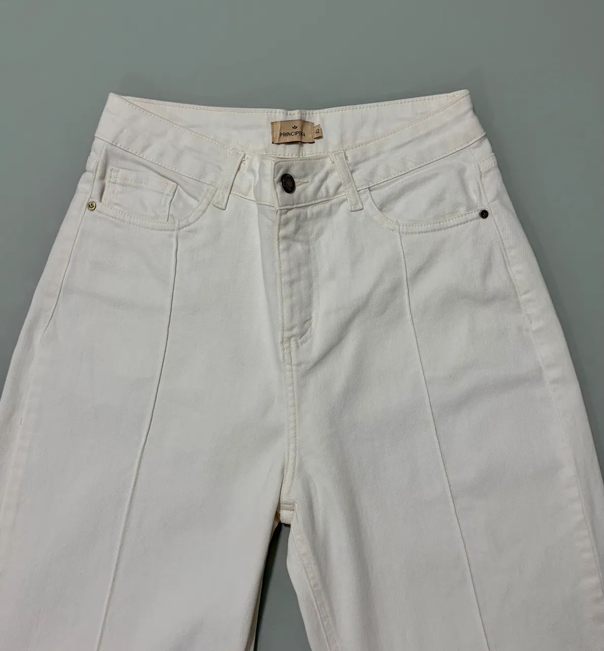 calça branca wide leg principessa - Foto 2
