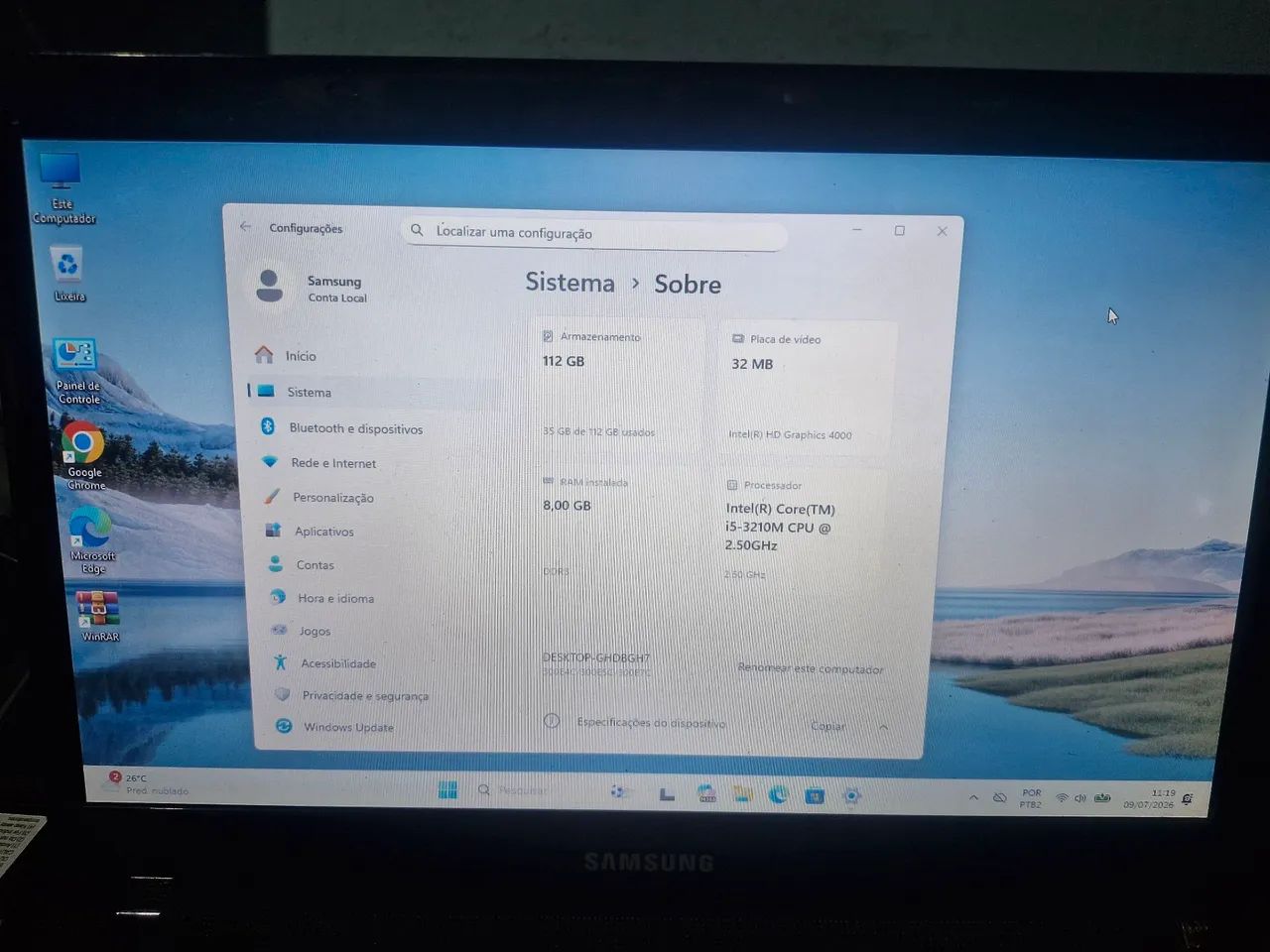 Notebook Samsung i5 3a - 8GB - 120GB SSD - Foto 5