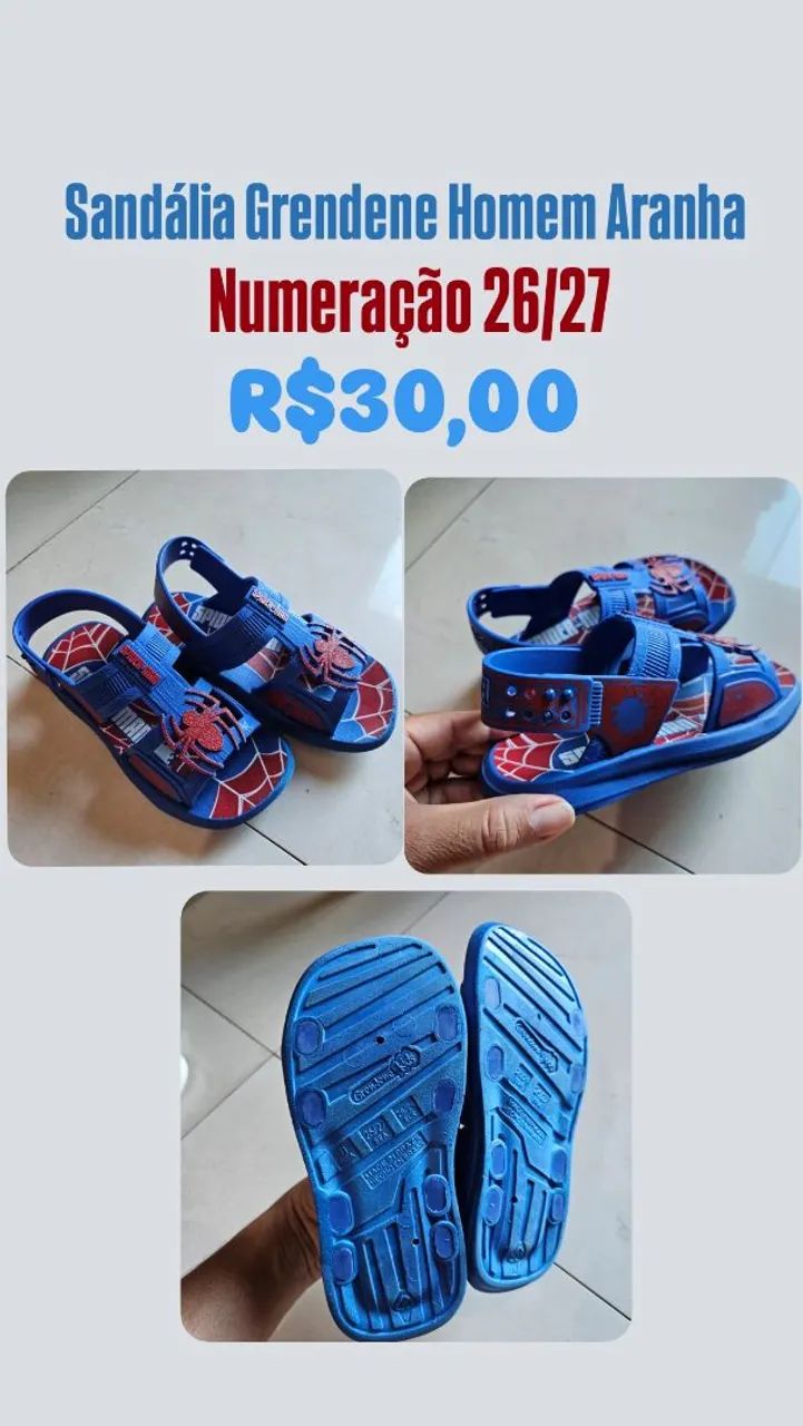 Sandália Homem Aranha 